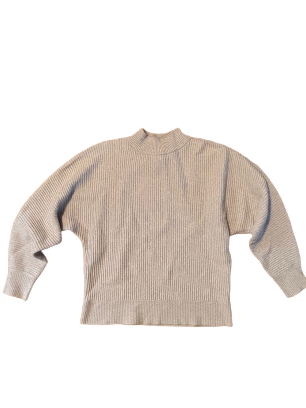 T Tahari Ribbed Button Accent Dolman Sleeve Sweater. Medium